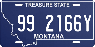 MT license plate 992166Y