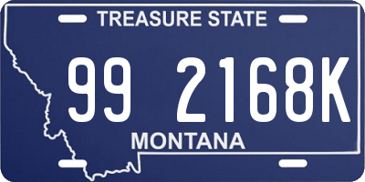 MT license plate 992168K