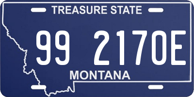 MT license plate 992170E