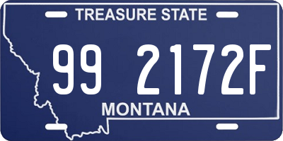 MT license plate 992172F