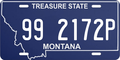 MT license plate 992172P