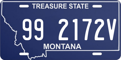 MT license plate 992172V