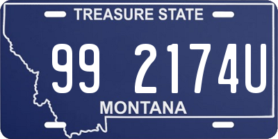 MT license plate 992174U