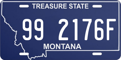 MT license plate 992176F