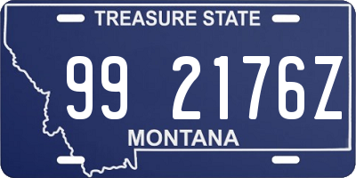 MT license plate 992176Z