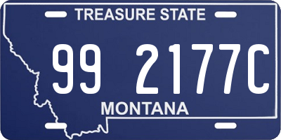 MT license plate 992177C