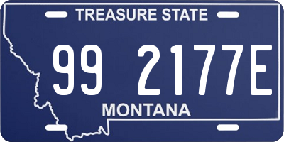 MT license plate 992177E