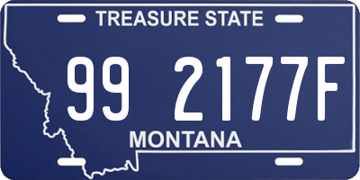 MT license plate 992177F