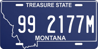 MT license plate 992177M