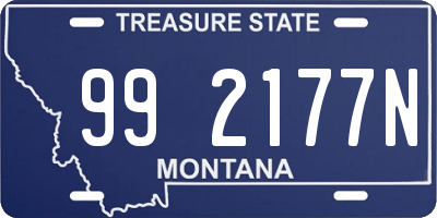 MT license plate 992177N