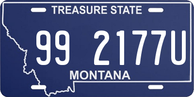 MT license plate 992177U