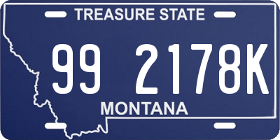 MT license plate 992178K