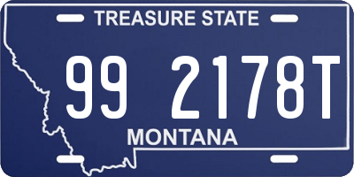 MT license plate 992178T