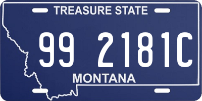 MT license plate 992181C