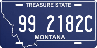 MT license plate 992182C