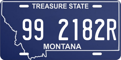 MT license plate 992182R
