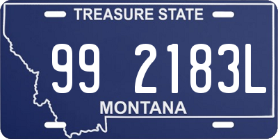 MT license plate 992183L