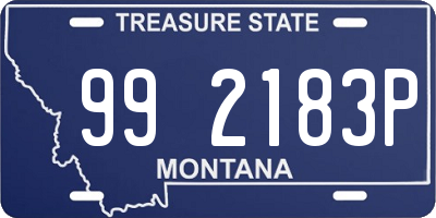 MT license plate 992183P