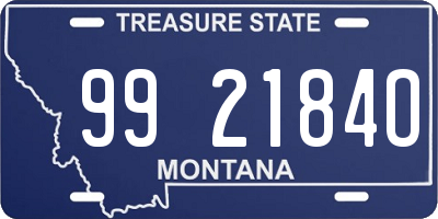 MT license plate 992184O