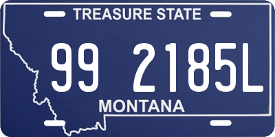 MT license plate 992185L