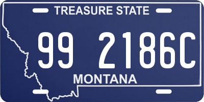 MT license plate 992186C