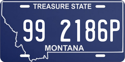 MT license plate 992186P