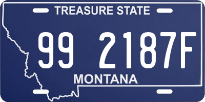 MT license plate 992187F