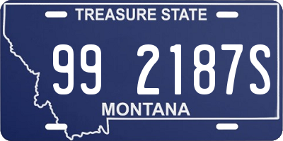 MT license plate 992187S