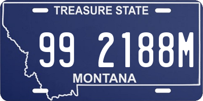 MT license plate 992188M