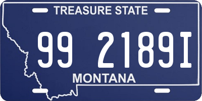 MT license plate 992189I