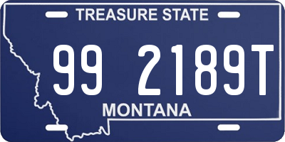 MT license plate 992189T