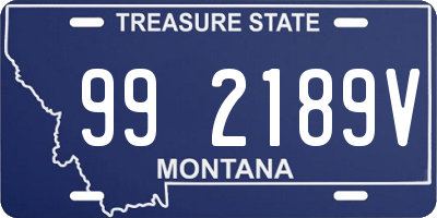 MT license plate 992189V