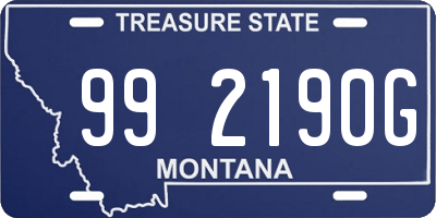 MT license plate 992190G