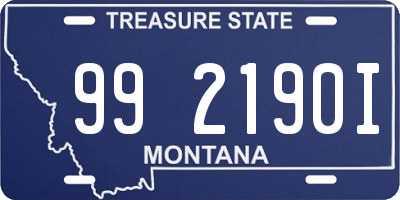 MT license plate 992190I