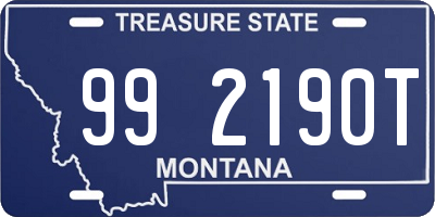 MT license plate 992190T