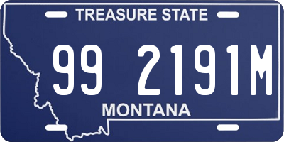 MT license plate 992191M