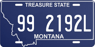 MT license plate 992192L