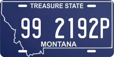 MT license plate 992192P