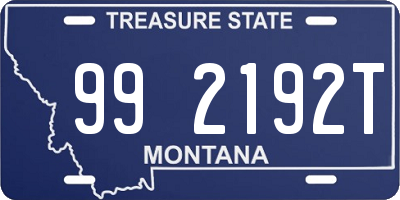 MT license plate 992192T