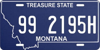 MT license plate 992195H