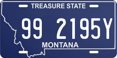 MT license plate 992195Y