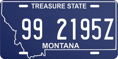 MT license plate 992195Z