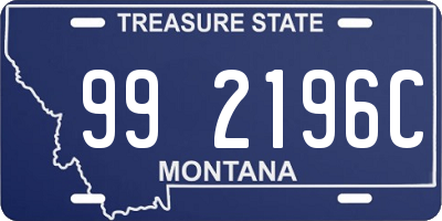 MT license plate 992196C