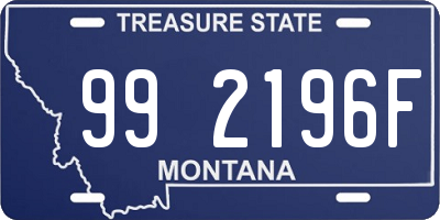 MT license plate 992196F