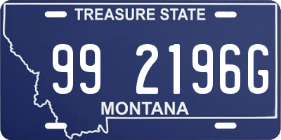 MT license plate 992196G