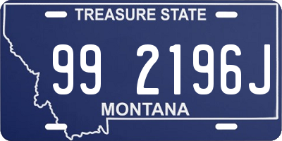 MT license plate 992196J