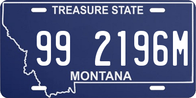 MT license plate 992196M