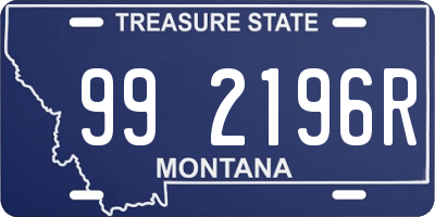 MT license plate 992196R