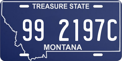 MT license plate 992197C