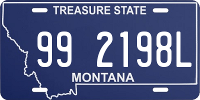 MT license plate 992198L